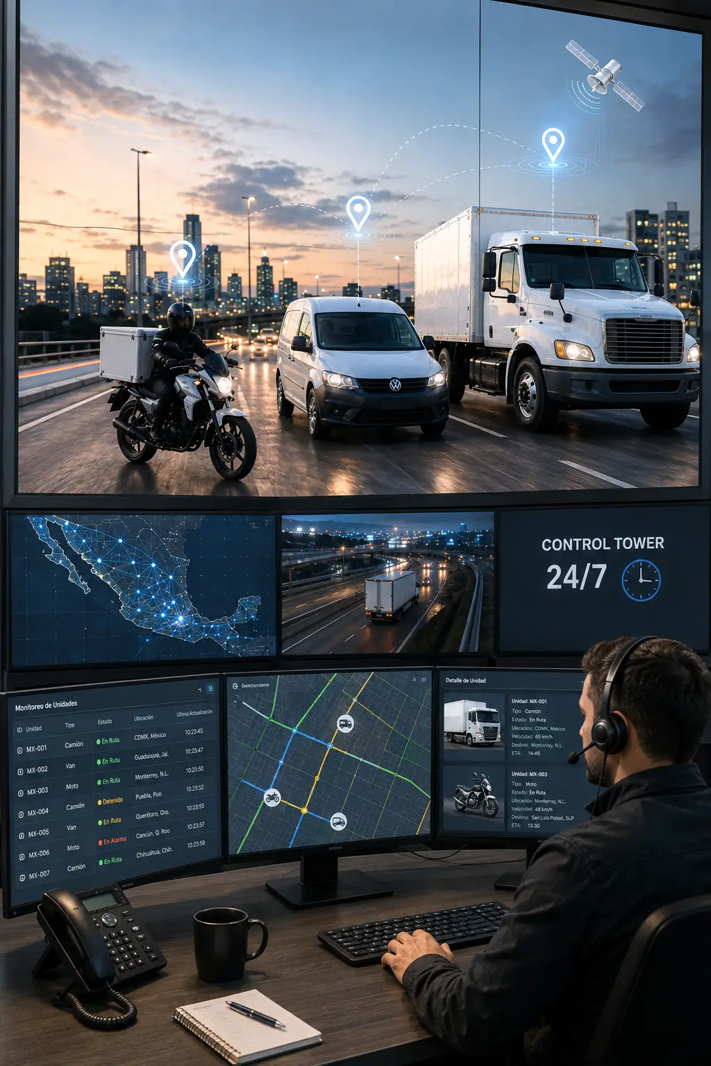 Custodia en tránsito — monitoreo GPS y comunicación 24/7